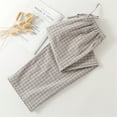 thumbnail image 2 of Seductiva Women's Pants Cotton Plaid Pajamas Pants Women Wide Leg Jogger Pants Pj Bottoms Elastic Waist Pants Going Out Trousers Business Work Casual Pants, 2 of 3
