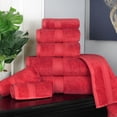 thumbnail image 2 of Superior 800 GSM Egyptian Cotton 6-Piece Towel Set, Soft Ultra Absorbent Towels, Black, 2 of 6