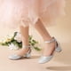 thumbnail image 2 of Zapatos de Vestir para Niñas DREAM PAIRS KKUMPU2501 Plata Tacón de 3.8 cm, 2 of 6