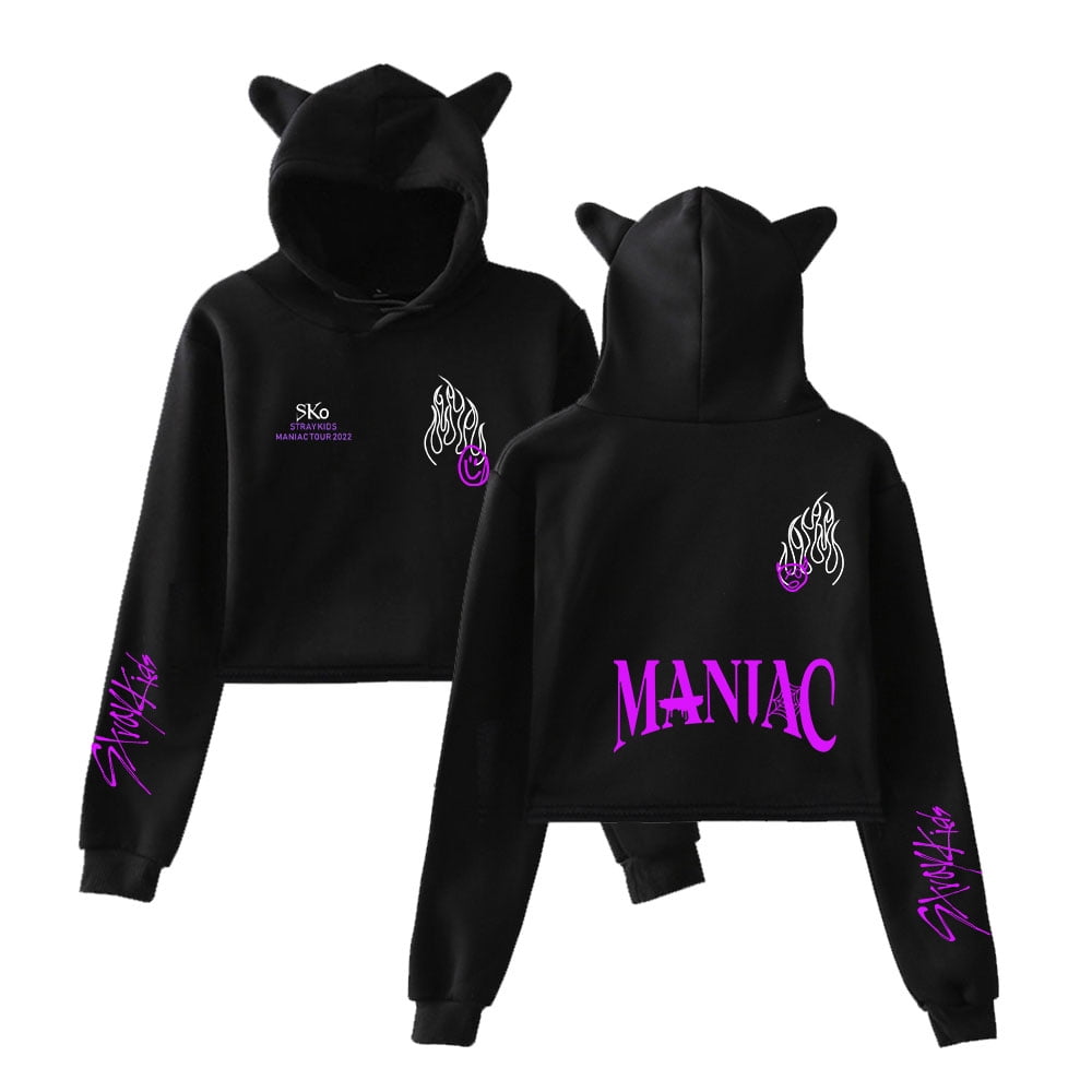 Kpop Stray Kids MANIAC Hoodie Sweatshirt America Tour 2022 Logo