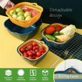 thumbnail image 5 of Artrylin 6 Pieces Drain Colander, 2 in 1 Durable PP Material Detachable Plastic Double Layered Kitchen Colander Strainer Set, Bowl Stackable Set，(Blue/Yelow), 5 of 8