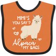 thumbnail image 3 of Inktastic Mimi's You Say Alpaca My Bags Boys or Girls Baby Bib, 3 of 4