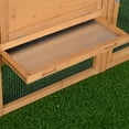 thumbnail image 5 of Pawhut Wooden Hen House Backyard Chicken Coop with Outdoor Run and Nesting Box, 75", 5 of 10