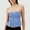 Blue, variant on FDGIU Women's Summer 2025 Plus Size Peplum Tank Tops - V Neck Sleeveless Pleated Blouse for Beach and Office Wear