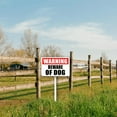 thumbnail image 6 of Kurmntregon Warning Beware Of Dog Sign With Stake Private Property Animal Yard Caution Neighborhood Farm Lawn Prop Walkway Porch Decorations,Street Business Outdoor Aluminium Décor 8x12inch, 6 of 7