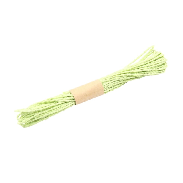 10 paquetes de cuerda de papel y cordel de 10 metros, color verde