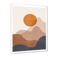 thumbnail image 2 of Designart 'Abstract Earth Toned Mountains With Red Moon II' Modern Framed Art Print, 2 of 4