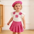 thumbnail image 6 of Amidoa Girls Summer 2 Piece Outfits Cute Sleeveless Tops Tops and Casual Skirt Kids Clothing Set Hot Pink Size Hot Pink Size 18, 6 of 9