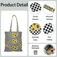 thumbnail image 5 of Sunflower Print Reusable Grocery Tote Bag – Vintage Boho Farmhouse Canvas Shopping Bag with Watercolor Floral Design, Beach, Picnic, Summer & Fall, 5 of 7