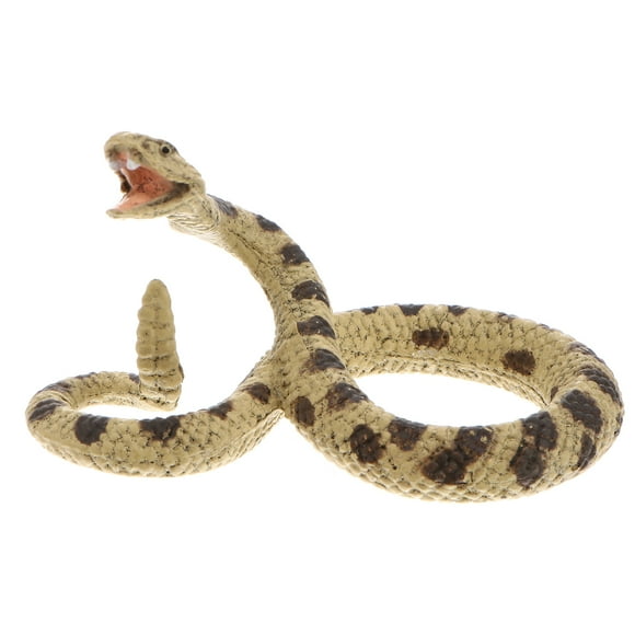 1PC Simulated Snake Toys Plastic Static Snake Model Toys Vivid Wildlife Animal Model Toys Solid Plastic Snake Model Toys Educational Snake Model Toys for Kids Playing Rattlesnake Style
