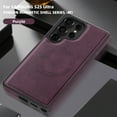 thumbnail image 3 of Magnetic For Samsung Galaxy S22 Plus Phone Case,Compatible with Mag-Safe,Military Grade Drop Protection,Classic PU Leather Shockproof Ultra Slim Anti-fall Thin Fit Rugged Phone Case,Darkpurple, 3 of 7