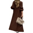 thumbnail image 5 of Spring Fall Women Long Sleeve Button Down Casual Long Knit Cardigan, 5 of 6