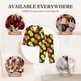 thumbnail image 7 of Honeii Orange Lemon print Women's Pajama Sets Long Sleeve Button Down Sleepwear Nightwear Soft Pjs Lounge Sets-Medium, 7 of 7