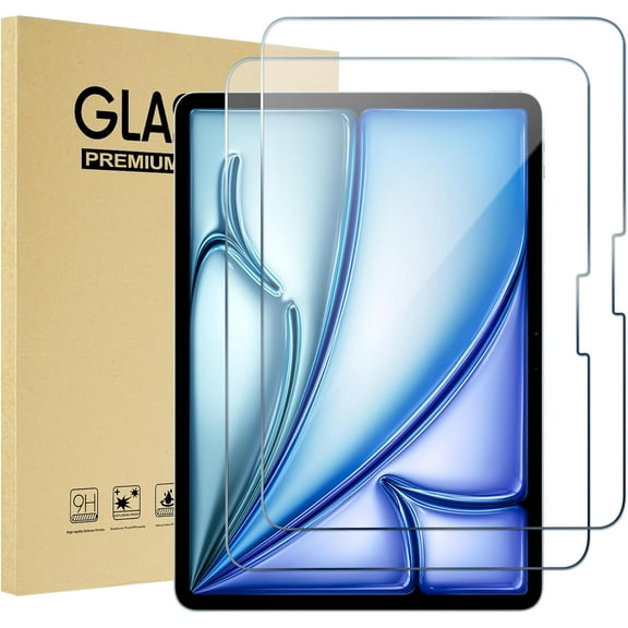 Fesign Screen Protector for iPad Pro 13 Inch(M4) 2024/ iPad Air 13 Inch(M3/M2) 2025/2024 Tempered Glass Screen Saver Protective Film Guard for iPad Pro 13/iPad Air 13 2025/2024 Release -2 Pack