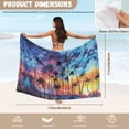 thumbnail image 6 of Yuyamidu Sunset Women's 3 Piece Thong Bikini Set Palm Tree Bikini Top Swimsuit Beachwear with Split Beach Cover Ups Halter Bikini Top Triangle Bottoms, 6 of 6