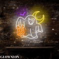 thumbnail image 4 of Glowneon Scary Ghost Pumpkin Neon Sign For Halloween Party Wall Decor, 4 of 5