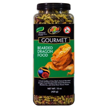 Gourmet Natural Bearded Dragon Dry Food (15oz) - includes Attached DBDPet Pro-Tip Guide