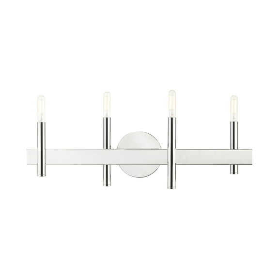 Livex Lighting - Denmark - 4 Light Bath Vanity in Mid Century Modern Style -
