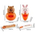thumbnail image 3 of Cute Cartoon Animal Feeding Toy Set, Simulated Stress Toy Food Feeding Home Gift Game, Relief, 3 of 8