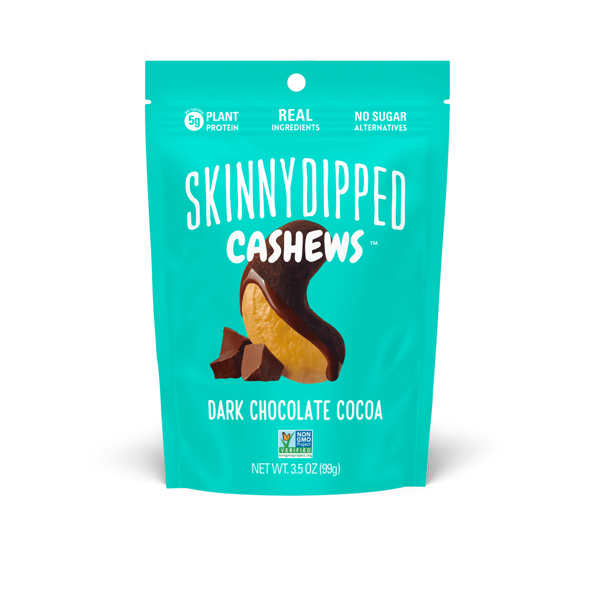 SkinnyDipped Dark Chocolate Cocoa Cashews, 3.5 oz