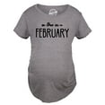 thumbnail image 2 of Maternity Due In February Funny T shirts Pregnant Shirts Announce Pregnancy Month Shirt, 2 of 9