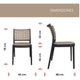 thumbnail image 2 of JAUZ IMPROVEMENT 4pz Silla Minimalista Color Arena Moderna Ton con Base Oscura Ideal Parar Exteriores y Interiores (A2328), 2 of 5