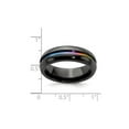 thumbnail image 3 of Mens Titanium Rainbow Anodized Center Band Ring (7mm), 3 of 5