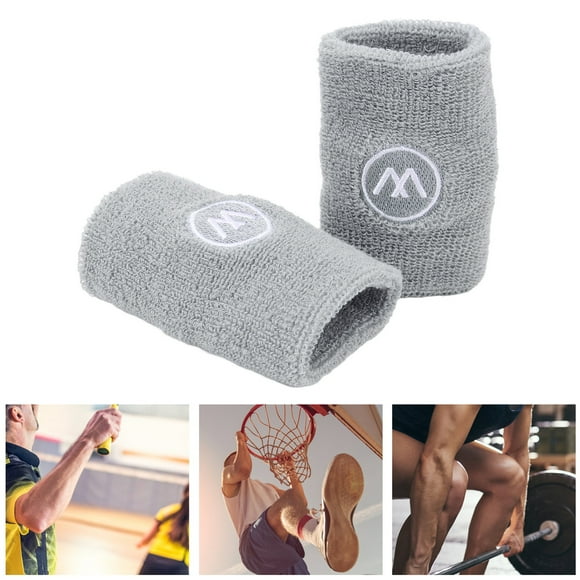 2 par muñeca bandas de sudor, Pulsera Elástica absorbente de Sudor, Protectión de Muñeca Poliéster Algodón Athletic Sweat Banda para Los Amantes de los Deportes, Yoga, Yoga, Yoga, Yoga,