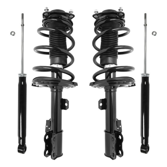 Unity Automotive Front & Rear Complete Strut Assembly Shock Kit Fits 2011-2014 Toyota Sienna FWD, 4-11385-254040-001