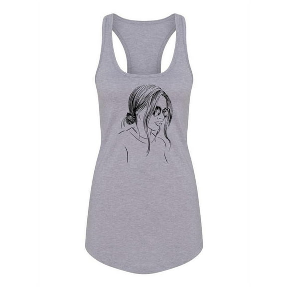 Woman With Two Buns. Tank Women -Image by Shutterstock, Female x-Small