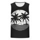 thumbnail image 3 of Hombres Moda Casual sin Mangas Impresión Suéter Cuello Redondo Tanque Deportivo, 3 of 4