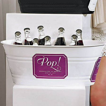 Oval Plastic Tub Wedding Reception Accessory in White