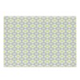 thumbnail image 1 of Grey and Yellow Cutting Board, Tile Inspired Squares Rounds in Triangles Image, Decorative Tempered Glass Cutting and Serving Board, Large Size, Pale Yellow Pale Grey, by Ambesonne, 1 of 1