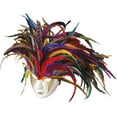 thumbnail image 2 of US Toy Deluxe Paper Mache Feather Mardi Gras Carnival Costume Mask, 2 of 2
