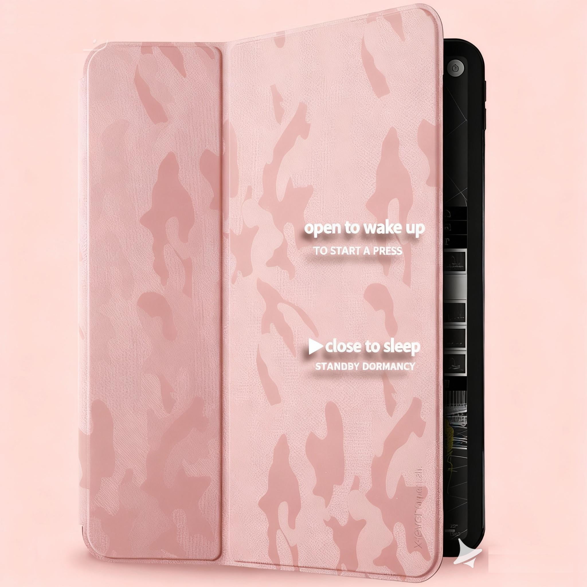 Dteck Case for iPad (A16) 11th Generation 2025 /iPad 10th Generation 10.9-inch 2022, Built-in Screen Protector, Supports Pencil Pro/(USB-C), Auto Sleep/Wake, PU Leather Stand Protective Cover,Pink