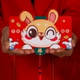 thumbnail image 6 of Folding 2023 Red Packet Decor Money Envelope Lucky Money Pocket Rabbit Year Hong Style D, 6 of 8