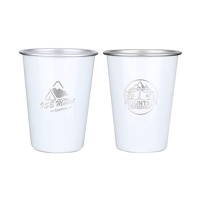 Juego de tazas de pinta de acero inoxidable de 2 paquetes, taza de cerveza apilable de un sólo recinto para fiesta y camping