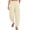 #0363-Beige, variant on Womens Pants Elastic Waist Drawstring Harem Pants Plain Womens Pants Relaxed Fit Beach Wear Lightweight Womens Bottoms
