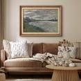 thumbnail image 3 of IDEA4WALL Premium Frame Wall Art Storm Cloud Sky Over Pastel Lake Landscape Print Impressionism Nature Wilderness Farmhouse Wall Decor Rustic Famous Fine Art for Bedroom, Office - 26"x36" Natural, 3 of 5