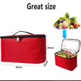 thumbnail image 3 of Bolsa de Picnic de Gran Capacidad de 10 Litros, Lonchera Portátil para Acampar Al Aire Libre, Bolsa Aislante Impermeable para Refrigeración del Automóvil Roja, 3 of 5