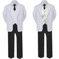 thumbnail image 2 of New 6pc Black Formal Tuxedo Suit + Extra Satin Necktie for Boy Baby Toddler S-20, 2 of 3