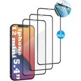 thumbnail image 1 of [3 Pack] Protecteur d'Écran à Rebord Relevé pour iPhone 12 Mini Protecteur d'Écran, iPhone 12Mini Protecteur d'Écran, Film Trempé IBAOLE pour iPhone 12 Mini-5.4 Pouces 12Mini-5.4 Pouces, 1 of 7