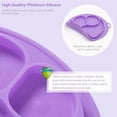thumbnail image 3 of EASTIN 100% Silicone Suction Plate with Built-in Placemat for Toddlers + Preschoolers - Divided Plate - Dishwasher Safe, 3 of 5