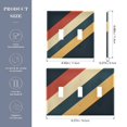 thumbnail image 2 of Yayeee Toggle Light Switch Wall Plate 2-Gang 4.56"x4.48" Decorative Outlet Cover, Beige Stripes, 2 of 7