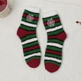 thumbnail image 2 of Diufon Christmas Socks for Women Thickened Fuzzy Socks Cute Graphic Fleece Cozy Warm Socks Slipper Socks, 2 of 3