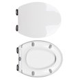 thumbnail image 1 of Injueey Tapa de inodoro TureClos, asiento de plástico grueso, tapa Universal de bajo nivel de ruido con tornillos de base Juegos de accesorios de baño Injueey HA002693-00B, 1 of 6