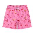 thumbnail image 5 of Hawaiian 3d Print Plants Flamingo Beach Shorts Men Summer Short Pants Outdoor Sports Surf Board Shorts Quick Dry Swim Trunks, 5 of 6