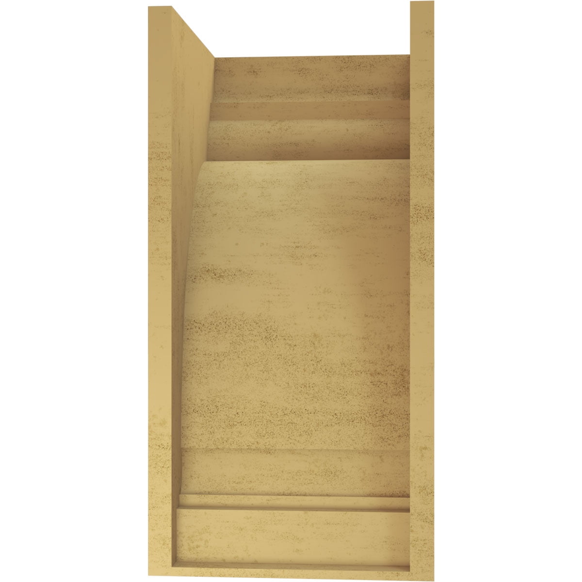 12"W x 12"D x 24"H Wide Hughes Rough Cedar Woodgrain TimberThane Corbel, Primed Tan