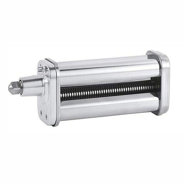 Accessoire de Fabrication de Spaghetti en Acier Inoxydable pour Mélangeurs sur Socle KitchenAid - Accessoire Durable pour Rouleau à Pâtes et Coupe-Pâtes, Facile à Installer et à Nettoyer, Matériau de Qualité Alimentaire, Couleur Argent, Parfait pour Fait Maison