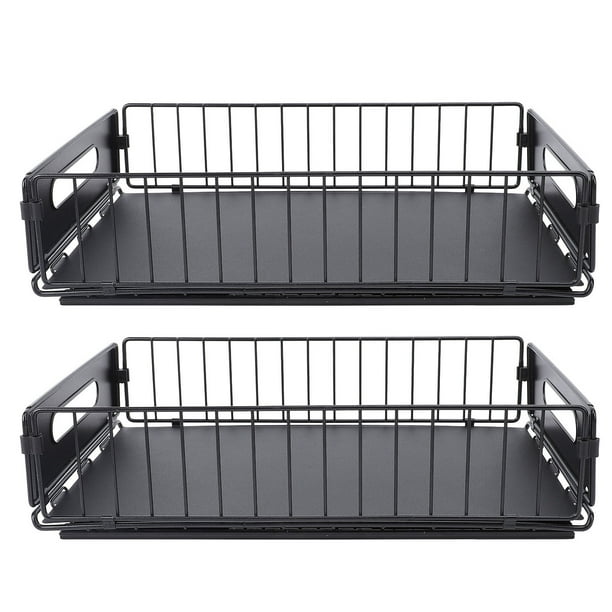 Organizador de Gabinete Extraíbles de 2 piezas, estante de especies Extra Flexibles de Metal para Cocina Debajo del Fregadero, Cajones Deslizables para Almacenamiento y